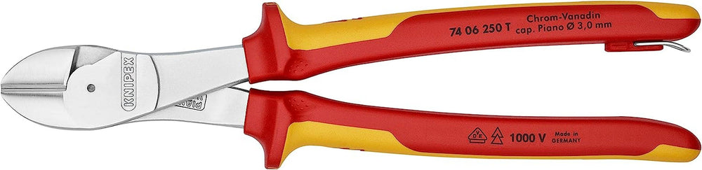10" High Leverage Diagonal Cutters-1000V Insulated-Tethered Attachment - First Choice Electric