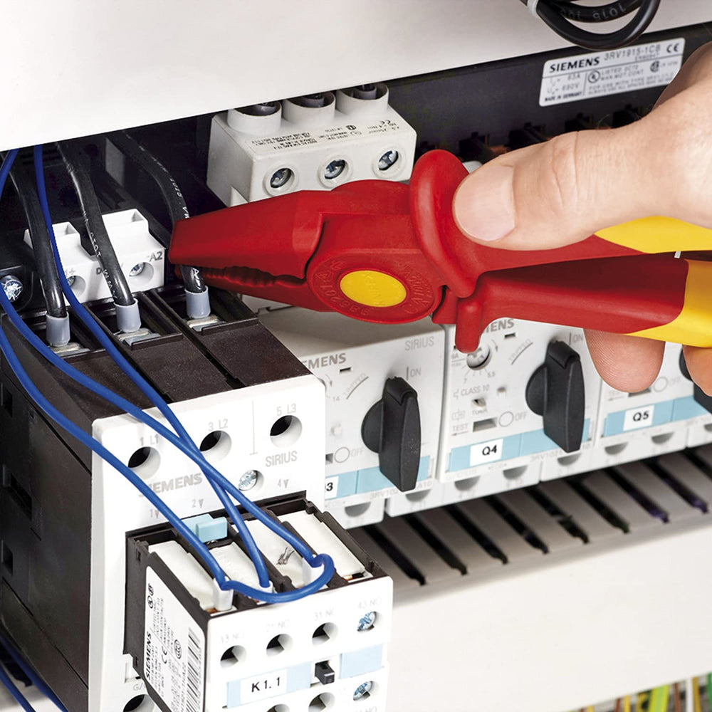 98 62 01 Snipe Nose Plastic Pliers 1000V Insulated, Red/Yellow