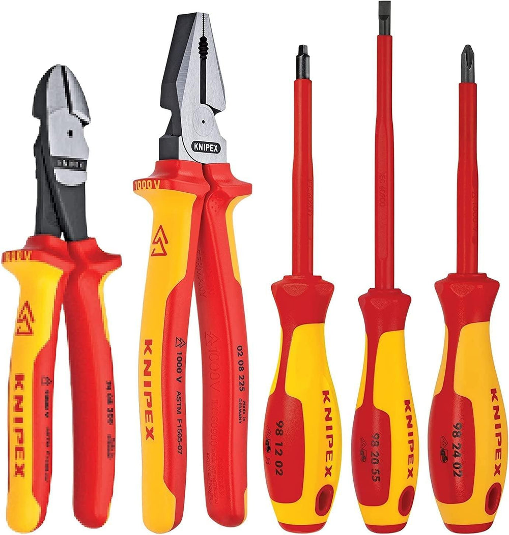 5 Pc Pliers and Screwdriver Tool Set-1000V Insulated - First Choice Electric