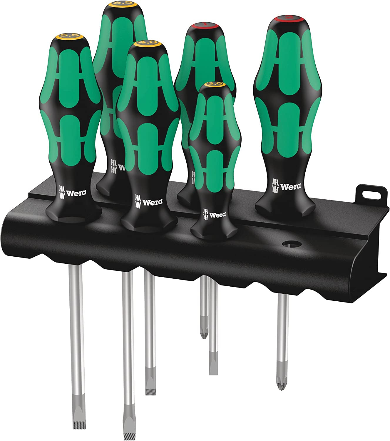 Kraftform Plus 334/6 Screwdriver Set with Rack and Lasertip, (Piece of 6)