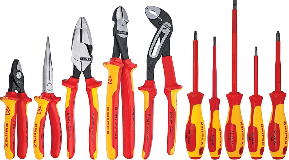 10 Pc Pliers and Screwdriver Tool Set-1000V in Hard Case - First Choice Electric