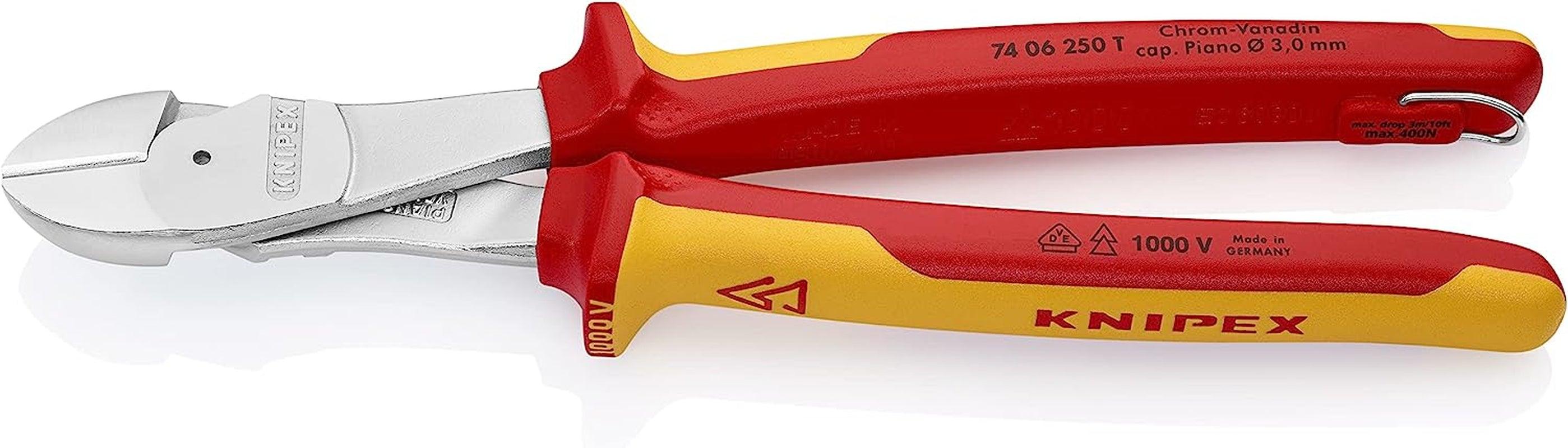 10" High Leverage Diagonal Cutters-1000V Insulated-Tethered Attachment - First Choice Electric