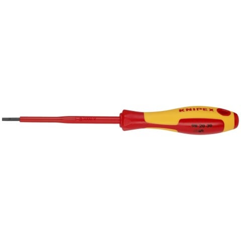 Slotted Screwdriver, 4"-1000V Insulated, 7/64" Tip