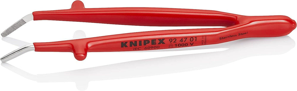 5 1/2" Stainless Steel Gripping-30°Angled Tweezers-1000V Insulated - First Choice Electric