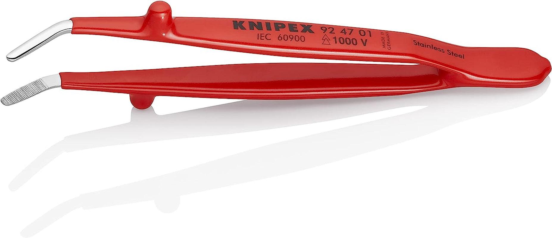Stainless Steel Gripping-30°Angled Tweezers-1000V Insulated, 5-1/2